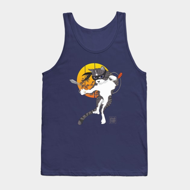 Full moon mission: Cat Ninja Tank Top by Buntoonkook